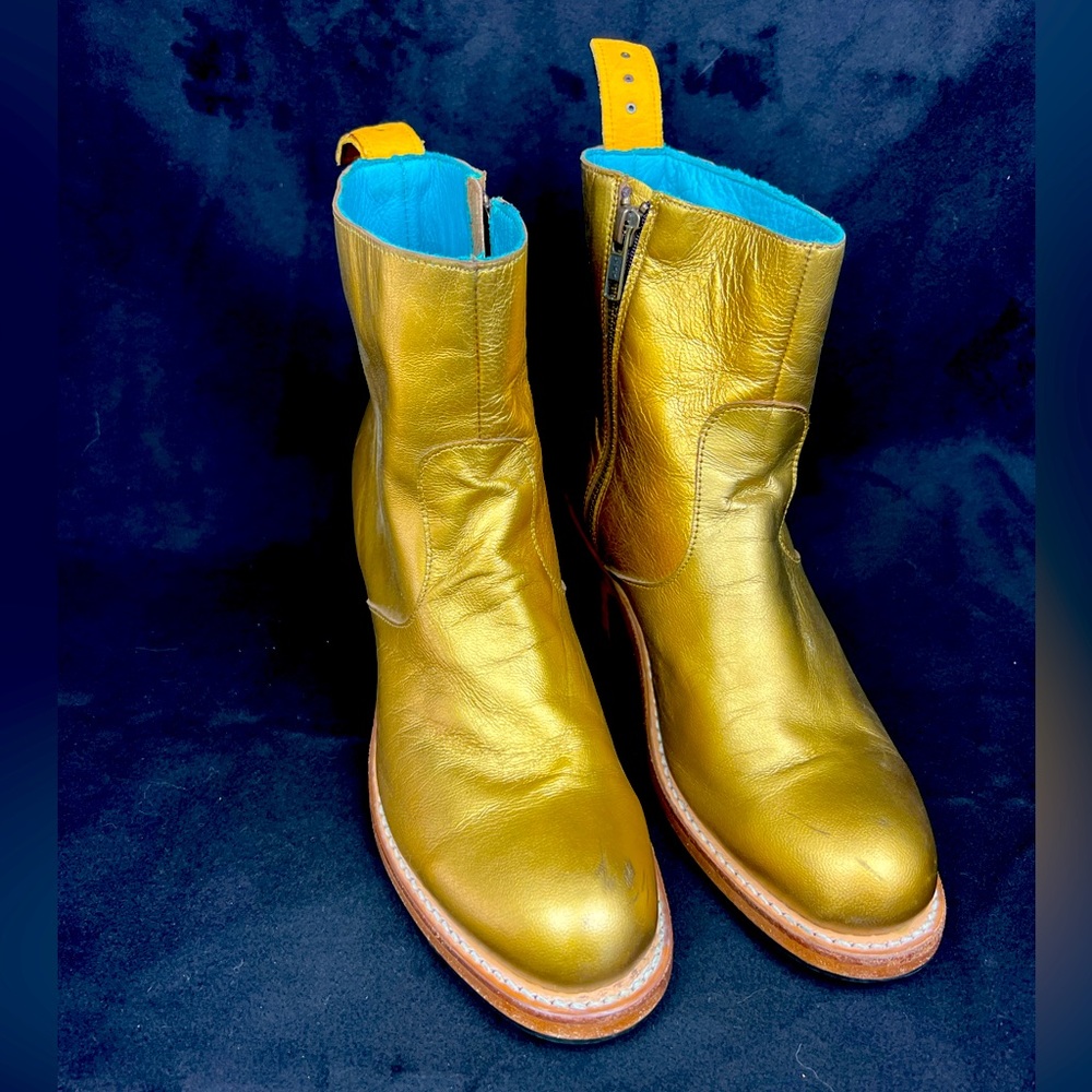 Never Worn Paul Kaufman Gold Ankle Zip